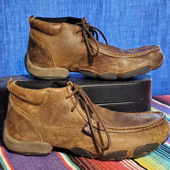 Justin Leather Driving Moccasins Woman's 9m - Picture 4 of 5